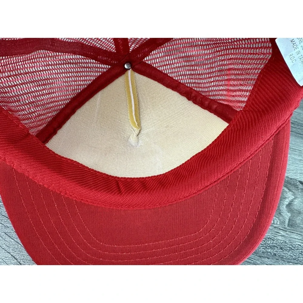 San Antonio Texas ~ Trucker Rope Foam Hat Snapback Cap Red White Alamo Vtg 80s